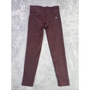 Gymshark Leggings Womens Size M Compression Workout Burgundy
